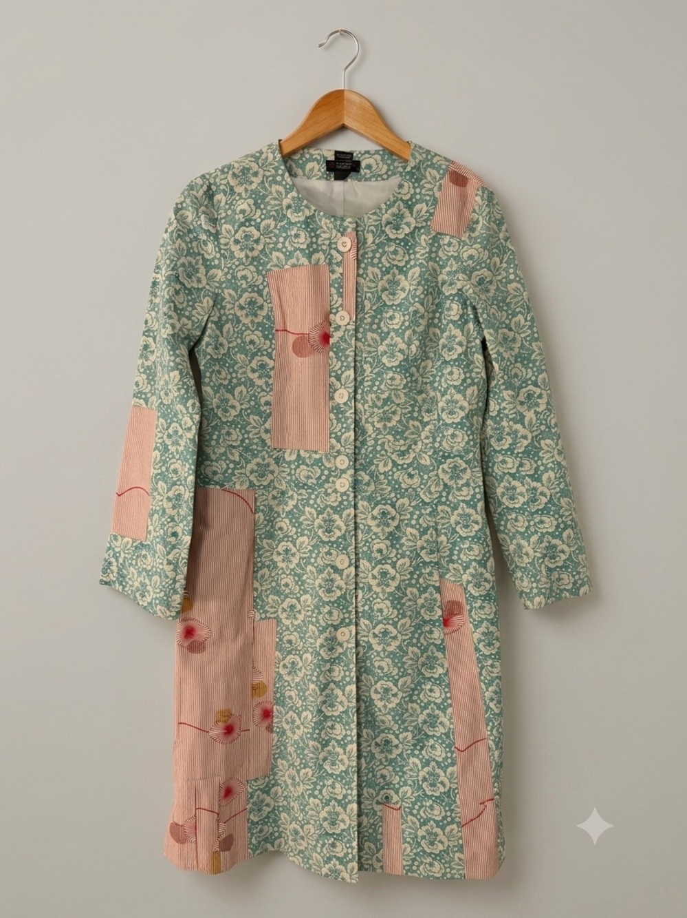 Custo Barcelona Teal Buttoned Duster Jacket